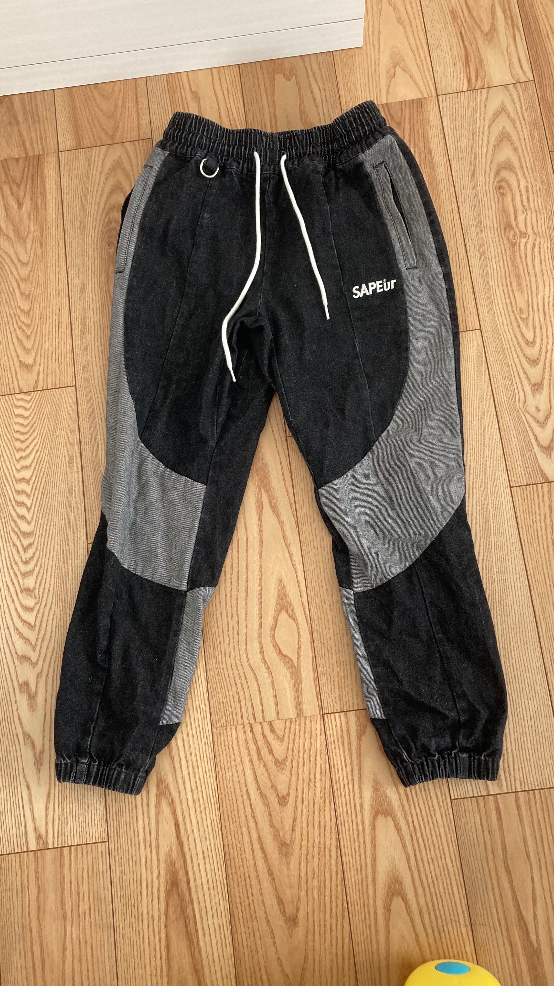 SAPEur DENIM TRACK PANTS "Black"