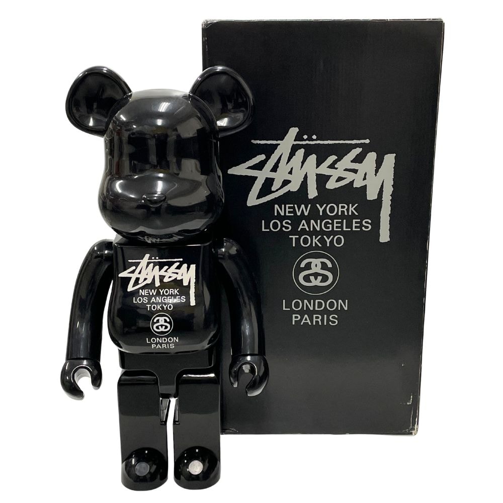 STUSSY ステューシー × メディコムトイ BE@RBRICK ベアブリック 1000% WORLD TOUR 2006 ブラック  29506