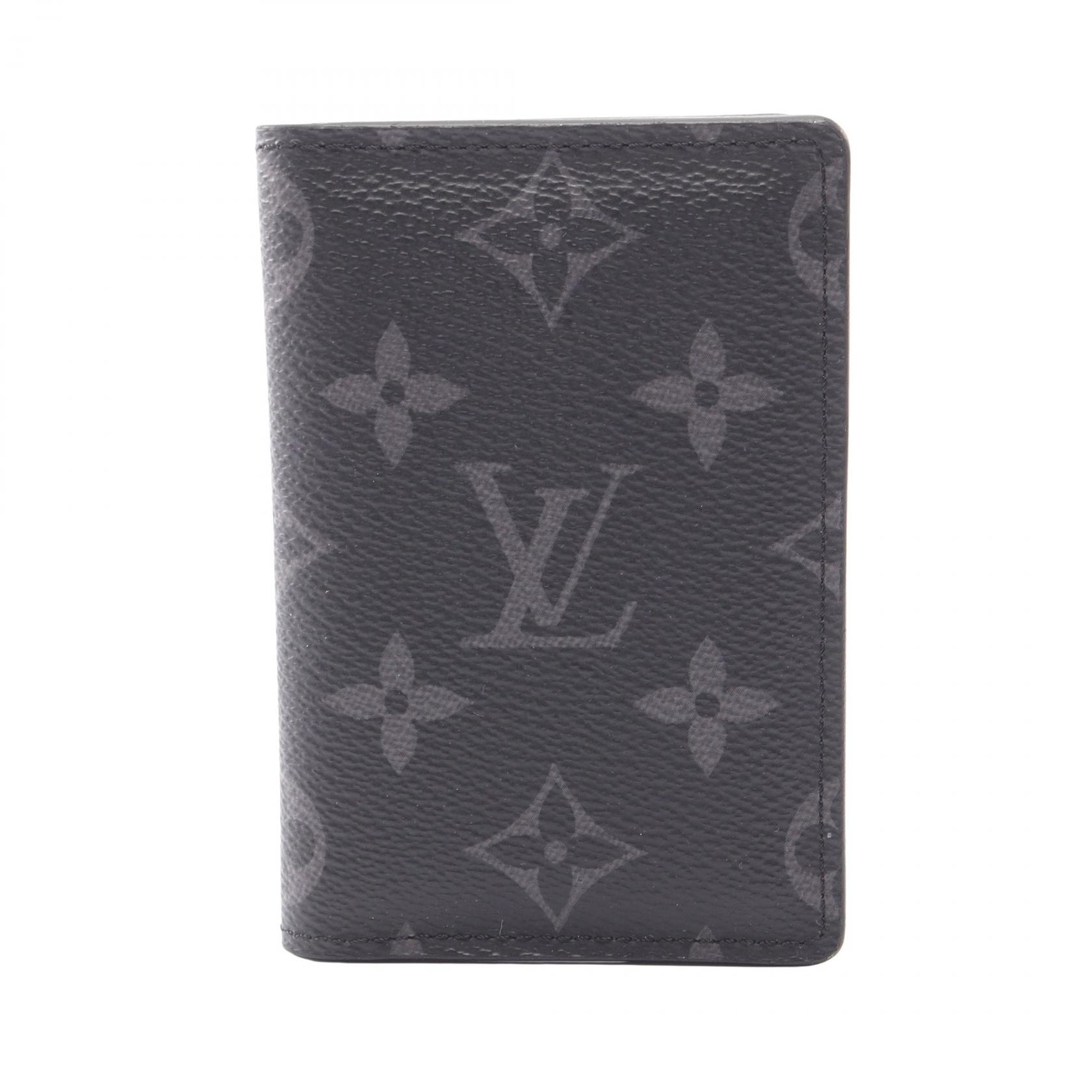 ルイ・ヴィトン LOUIS VUITTON オーガナイザー ドゥ ポッシュ カードケース アクセサリー キャンバス PVC モノグラム・エクリプス メンズ ブラック系 M61696 【中古】