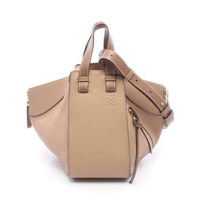 ロエベ LOEWE ハンモックバッグ スモール 2WAY ハンドバッグ バッグ レザー レディース ベージュ系 / ブラウン系 【中古】
