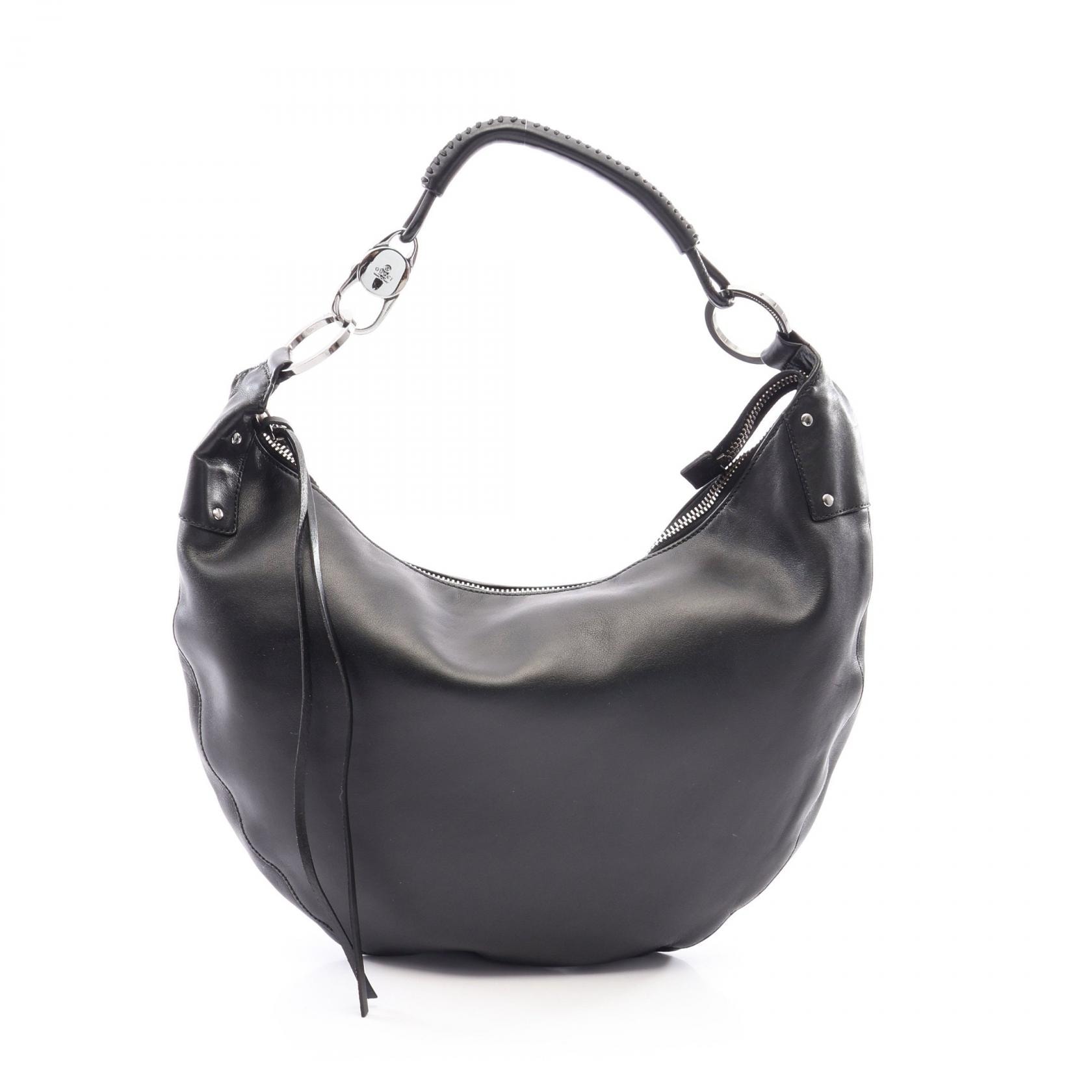 グッチ GUCCI ショルダーバッグ バッグ レザー レディース ブラック系 95726 【中古】