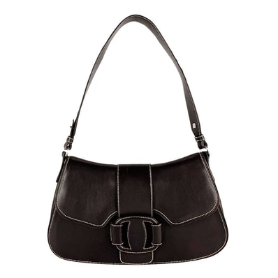 サルヴァトーレフェラガモ Salvatore Ferragamo ショルダーバッグ ヴァラ レザー ブラウン レディース【中古】 z10503