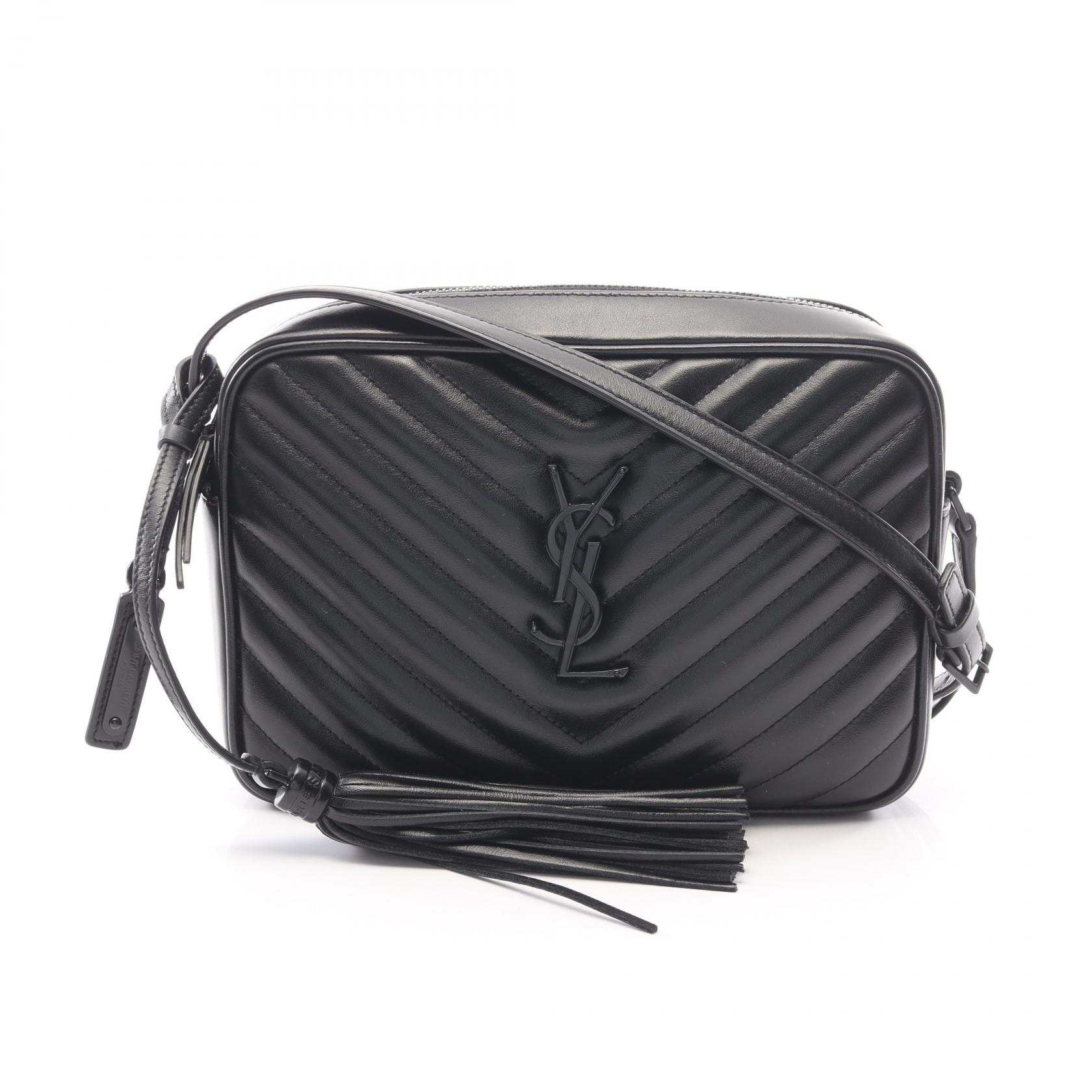 サンローランパリ SAINT LAURENT PARIS LOU CAMERA BAG ルー カメラバッグ ショルダーバッグ バッグ レザー レディース ブラック系 520534 【中古】
