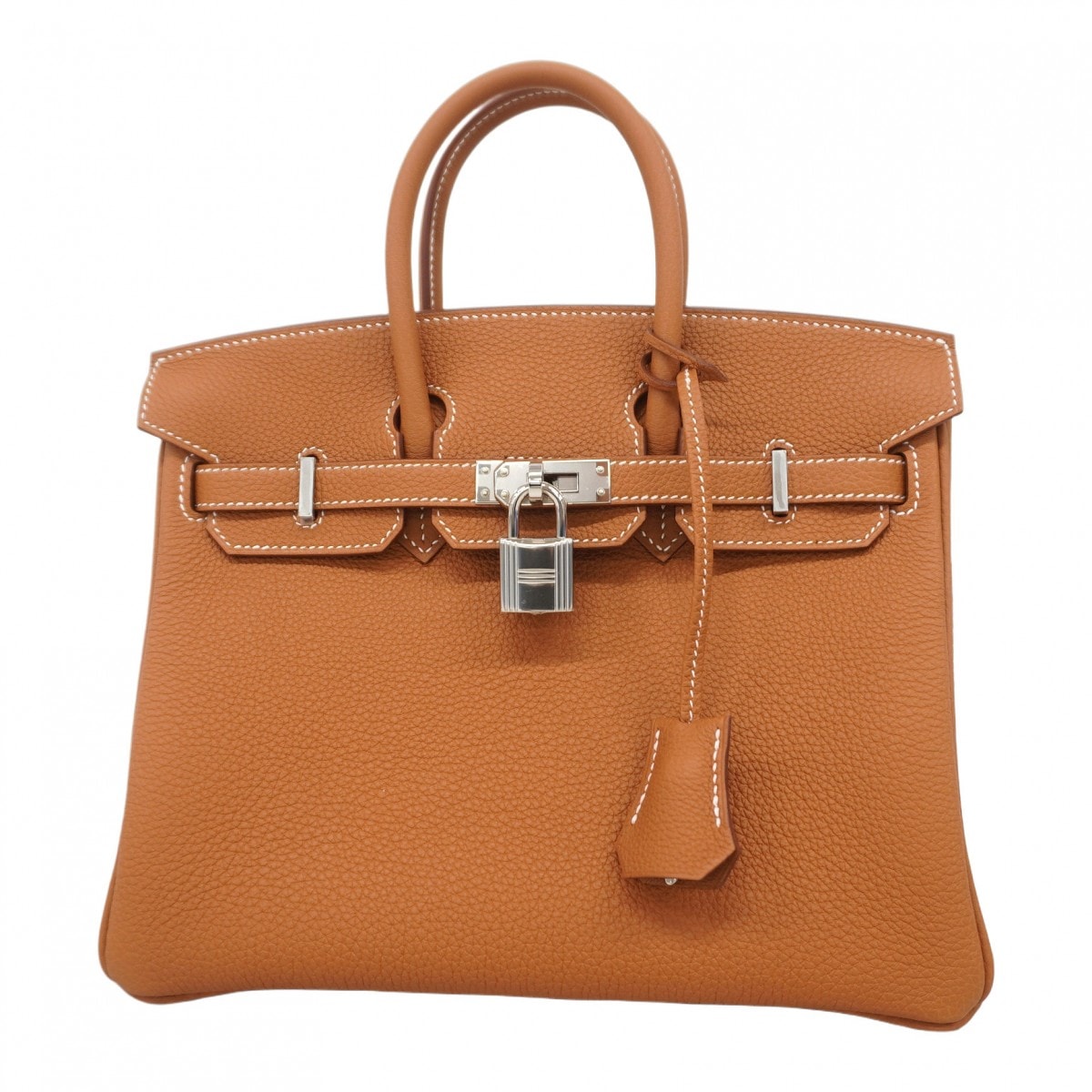 ★最終価格★SALE【6bb2942-g】エルメス ハンドバッグ バーキン25 トゴ ゴールド シルバー金具 W刻印【中古】レディース