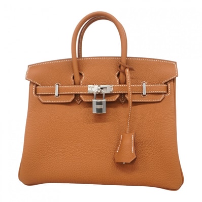 ★最終価格★SALE【6bb2942-g】エルメス ハンドバッグ バーキン25 トゴ ゴールド シルバー金具 W刻印【中古】レディース