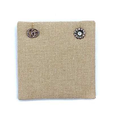 GUCCI Double G Flower Earrings "Silver"