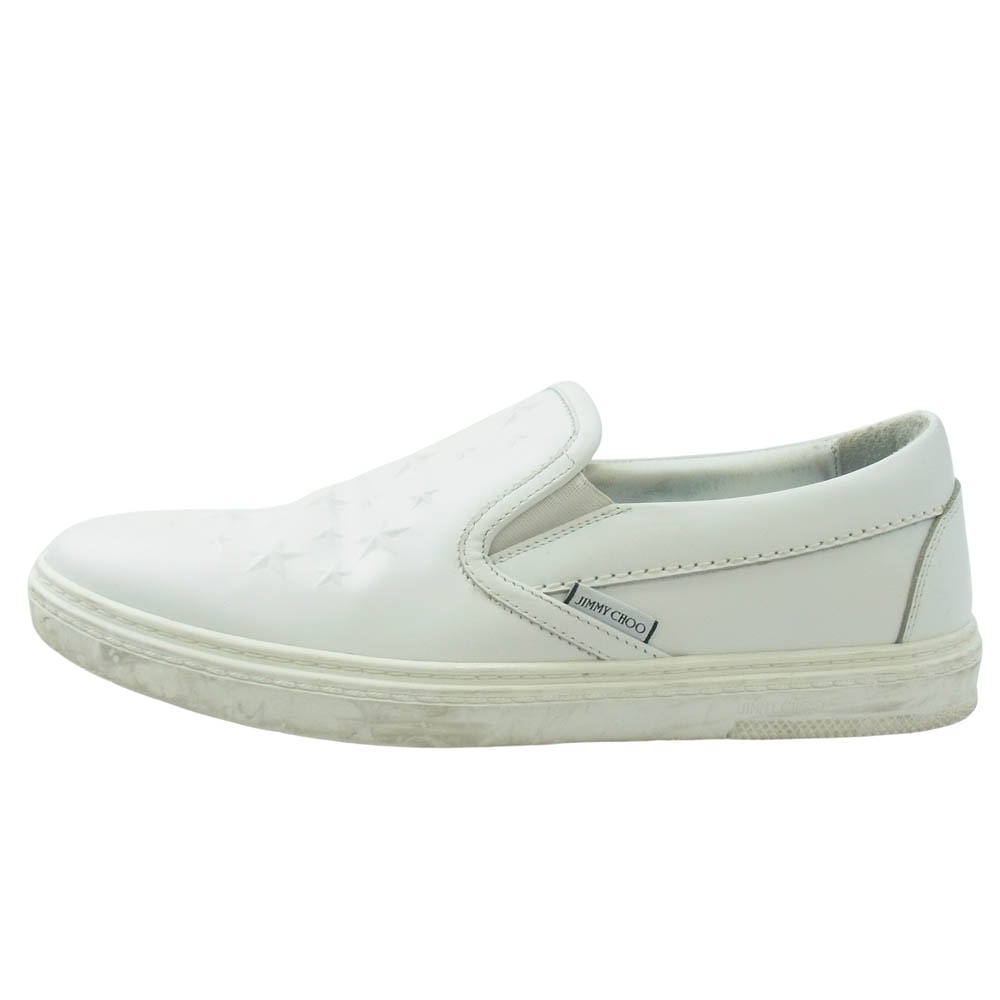 JIMMY CHOO ジミーチュウ その他靴 エンボススター レザー スリッポン シューズ ホワイト系 40【中古】
