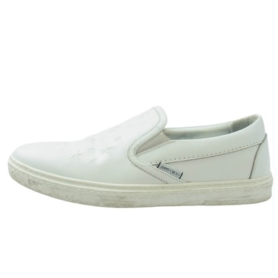 JIMMY CHOO ジミーチュウ その他靴 エンボススター レザー スリッポン シューズ ホワイト系 40【中古】