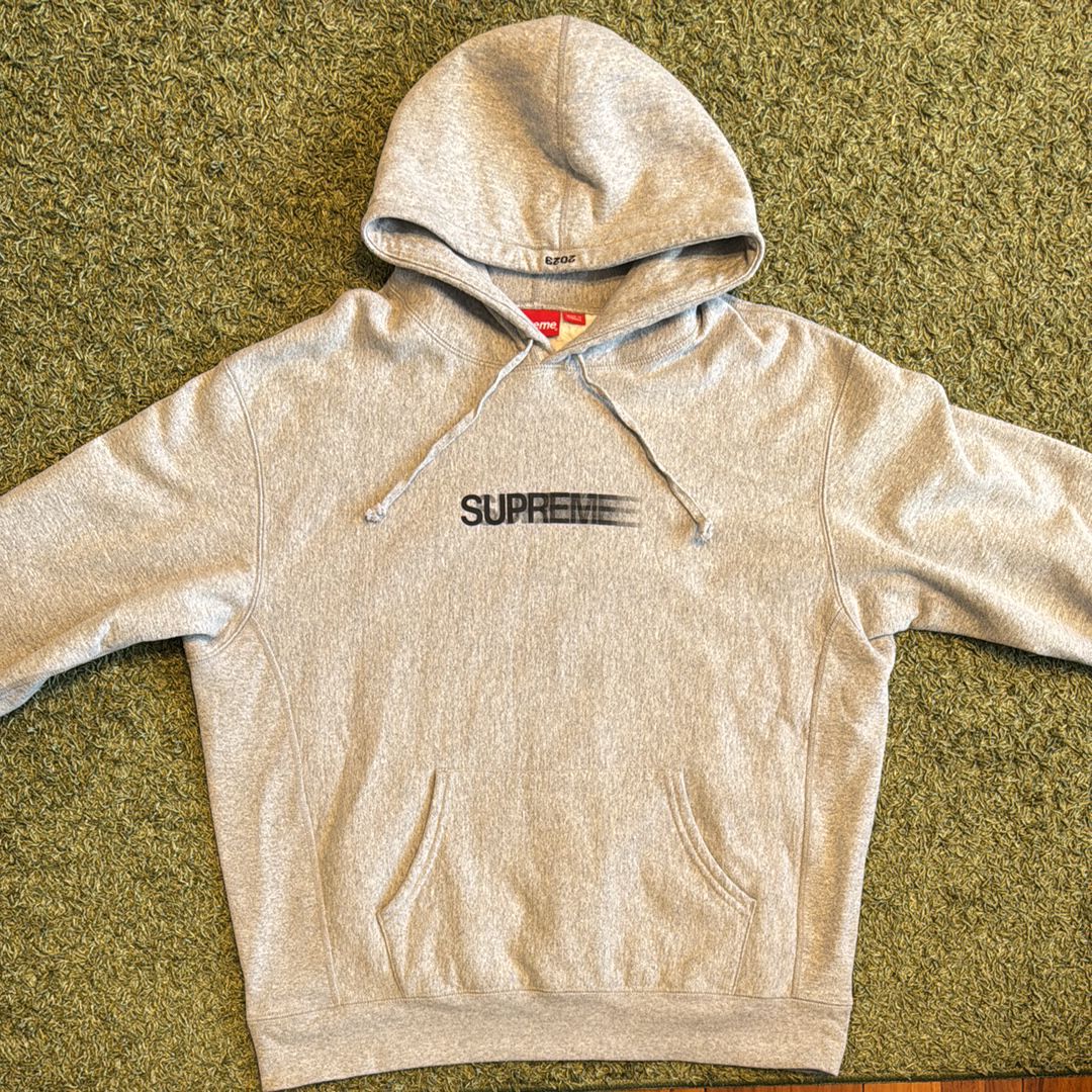 Supreme Motion Logo Hooded Sweatshirt "Heather Grey" (23SS)