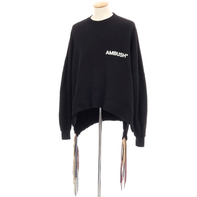 【中古】アンブッシュ AMBUSH コットン クルーネック スウェット ブラック【サイズXS】【メンズ】