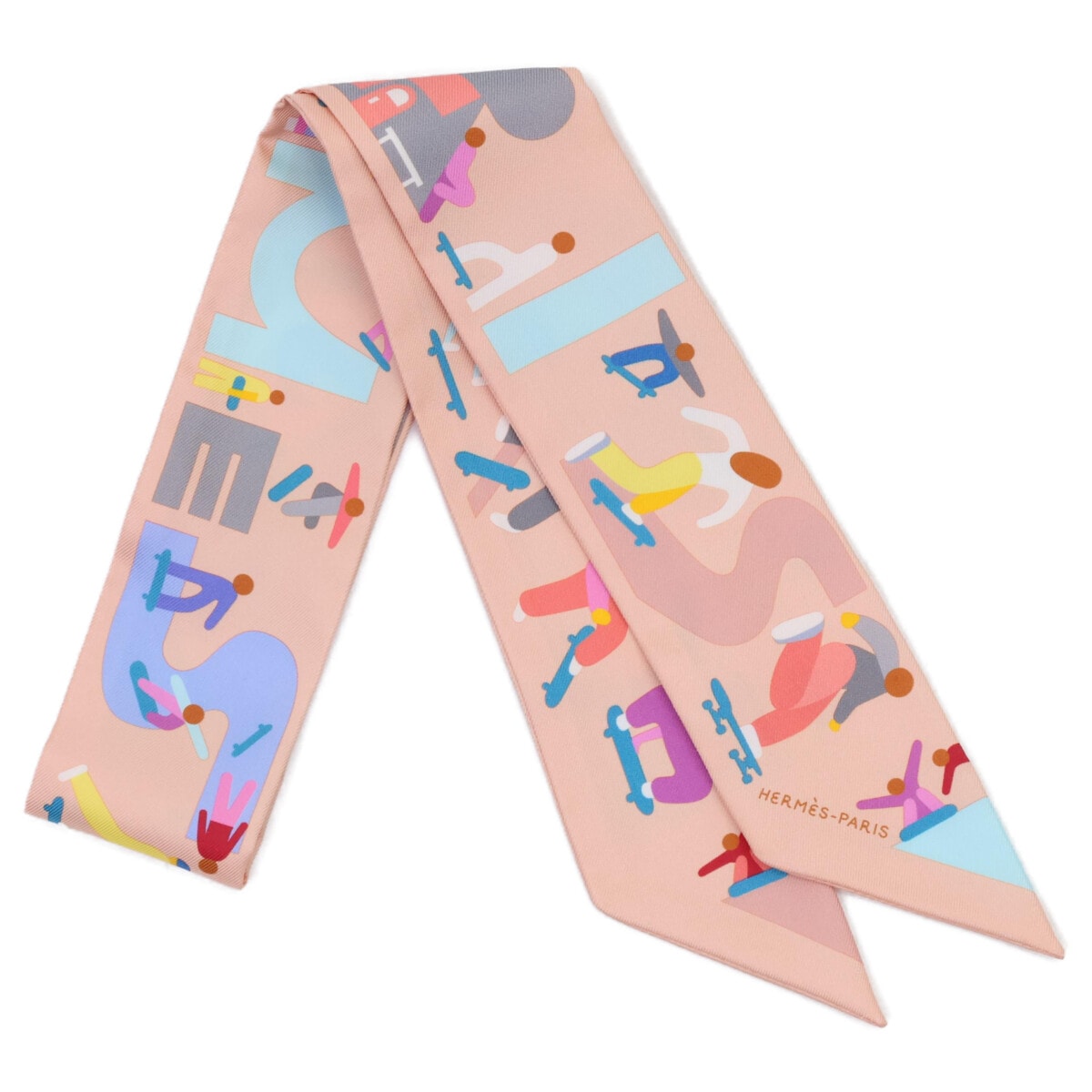 エルメス 【美品】H064176S 09 フィギュア・リーブル シルク ツイリー