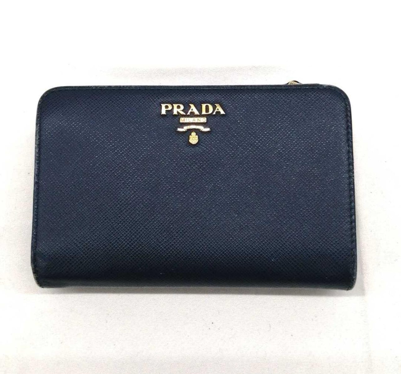 PRADA Small Saffiano Leather Wallet "Black"