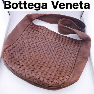 【美品】ボッテガヴェネタ ワンショルダーバッグ イントレチャート ブラウン
