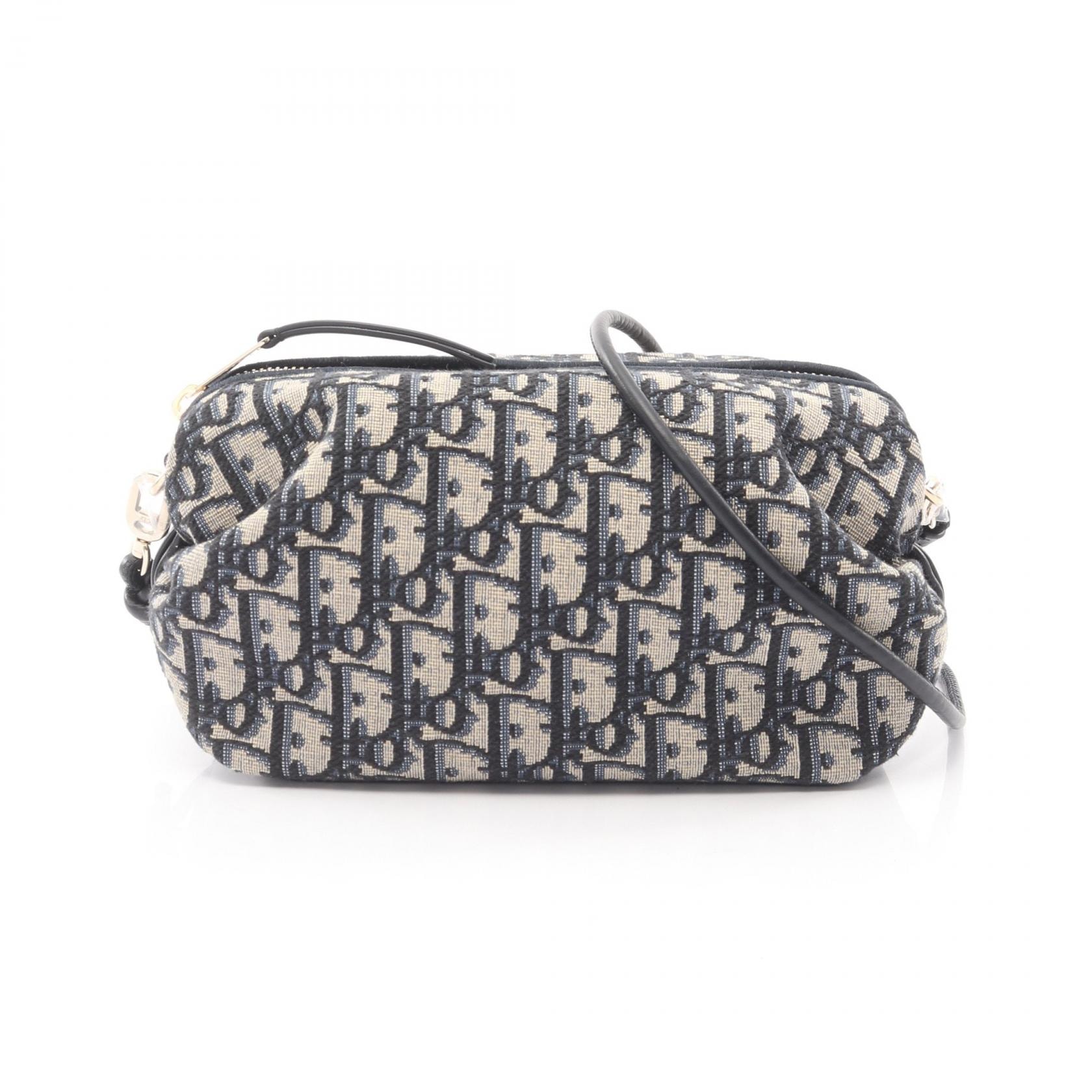 ディオール Dior Dior Bow オブリーク ショルダーバッグ バッグ キャンバス レザー レディース ネイビー系 / ベージュ系 S3900OTZQM928 【新品】