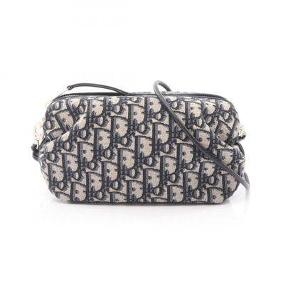ディオール Dior Dior Bow オブリーク ショルダーバッグ バッグ キャンバス レザー レディース ネイビー系 / ベージュ系 S3900OTZQM928 【新品】