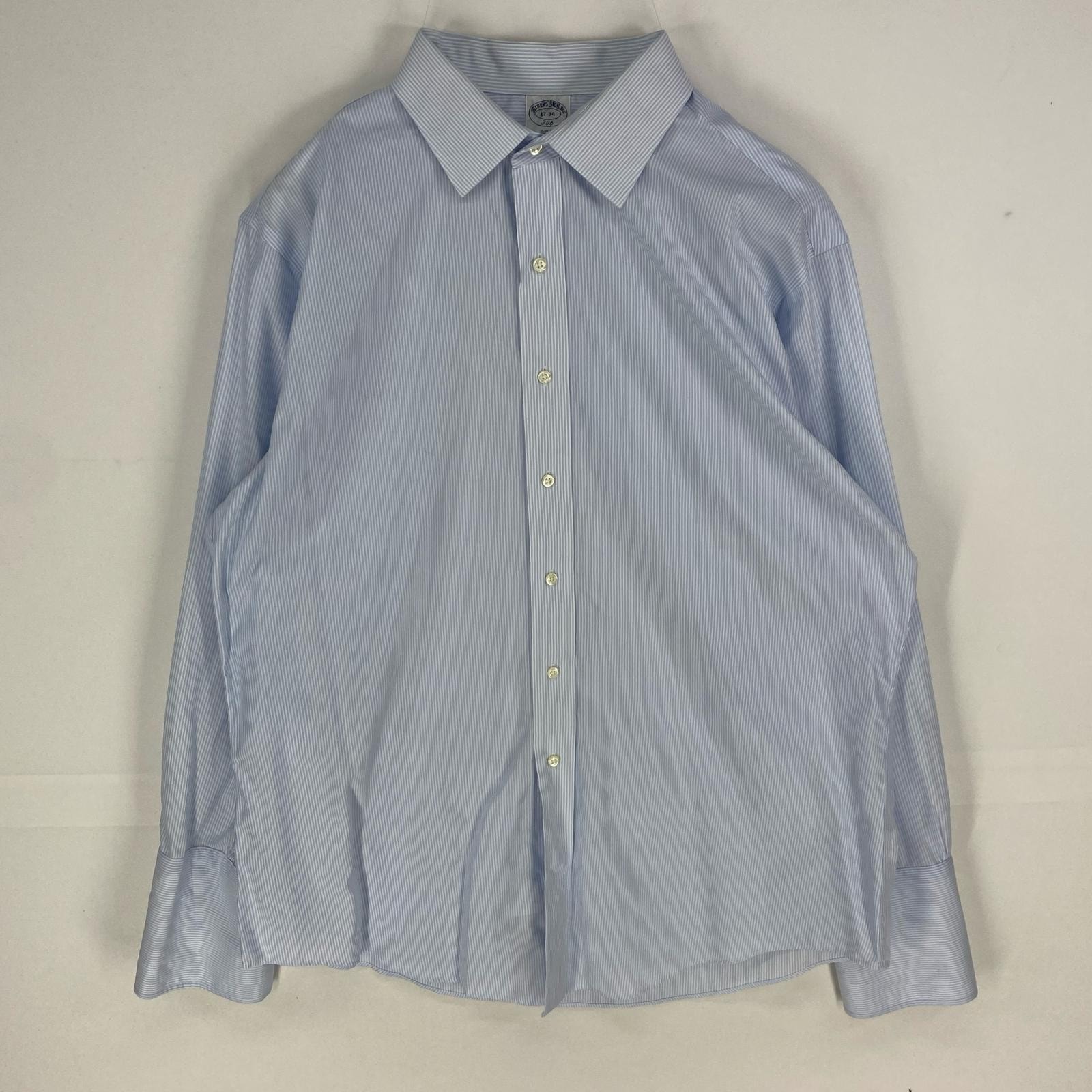 古着 ブルックスブラザーズ Brooks Brothers 長袖シャツ ドレスシャツ 346 ロングスリーブ XL  水色系 ストライプ メンズ
