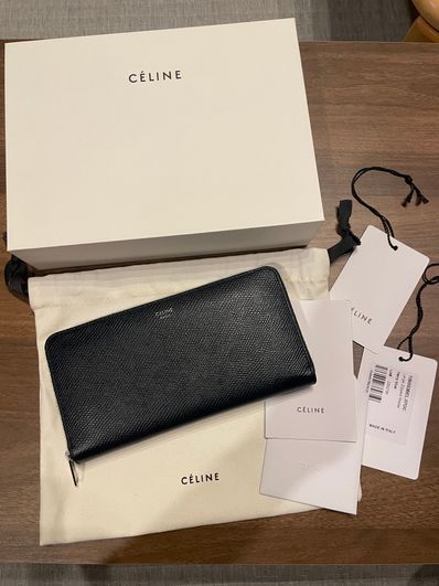 セリーヌ長財布 ジップウォレット ネイビーブルー Navy bule