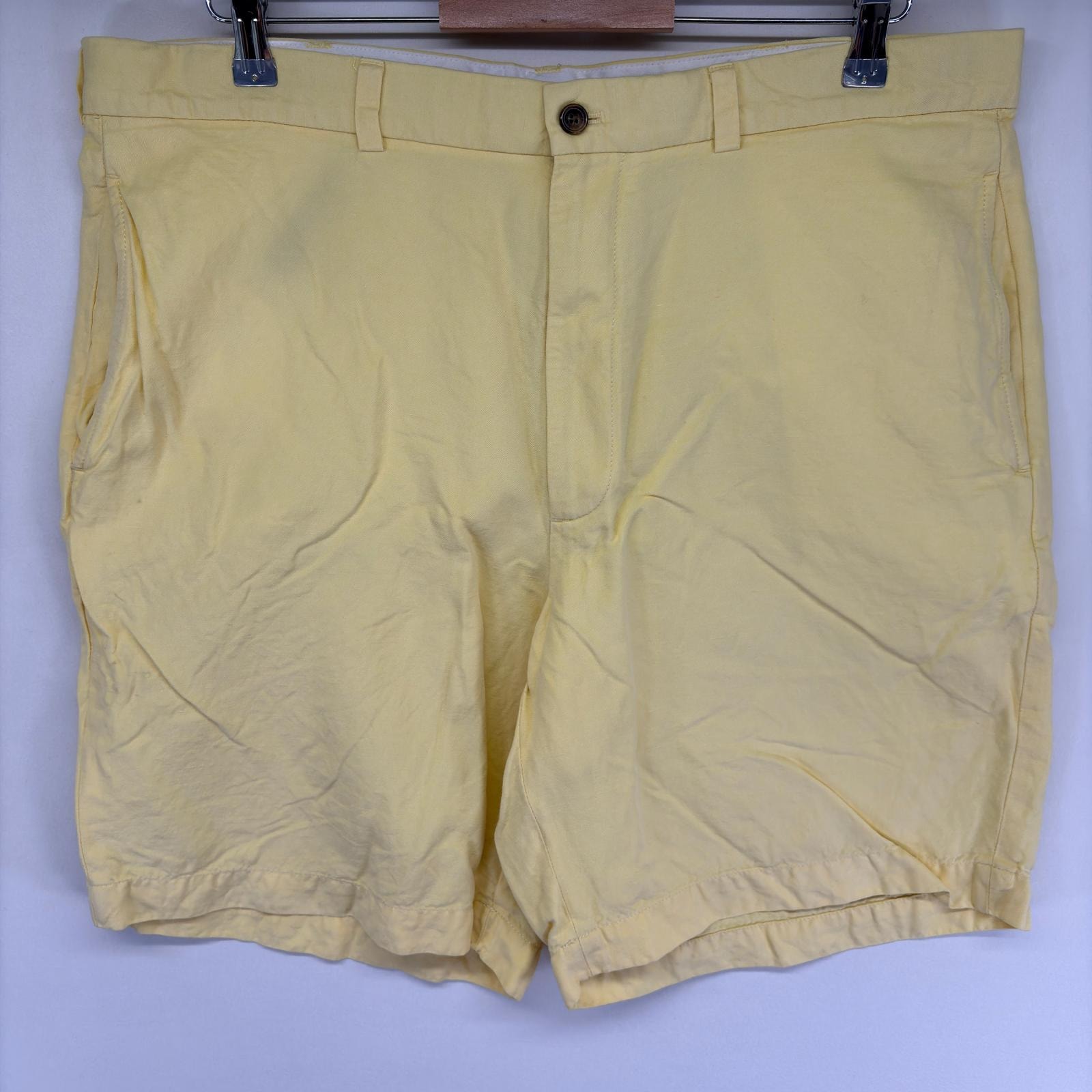 古着 ブルックスブラザーズ Brooks Brothers パンツ ハーフ ショートパンツ 半ズボン ジッパーフライ w38  イエロー系 メンズ