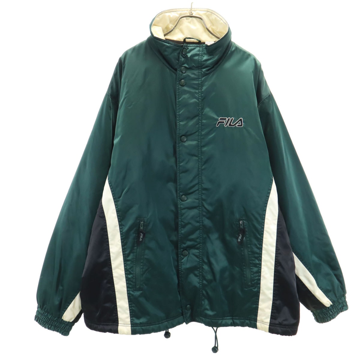FILA フィラ 90s オールド ナイロンジャケット XL グリーン