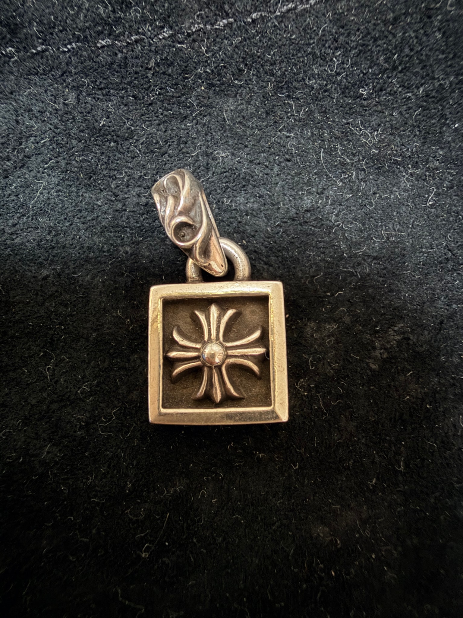 Chrome Hearts Framed CH Plus Charm "Silver"