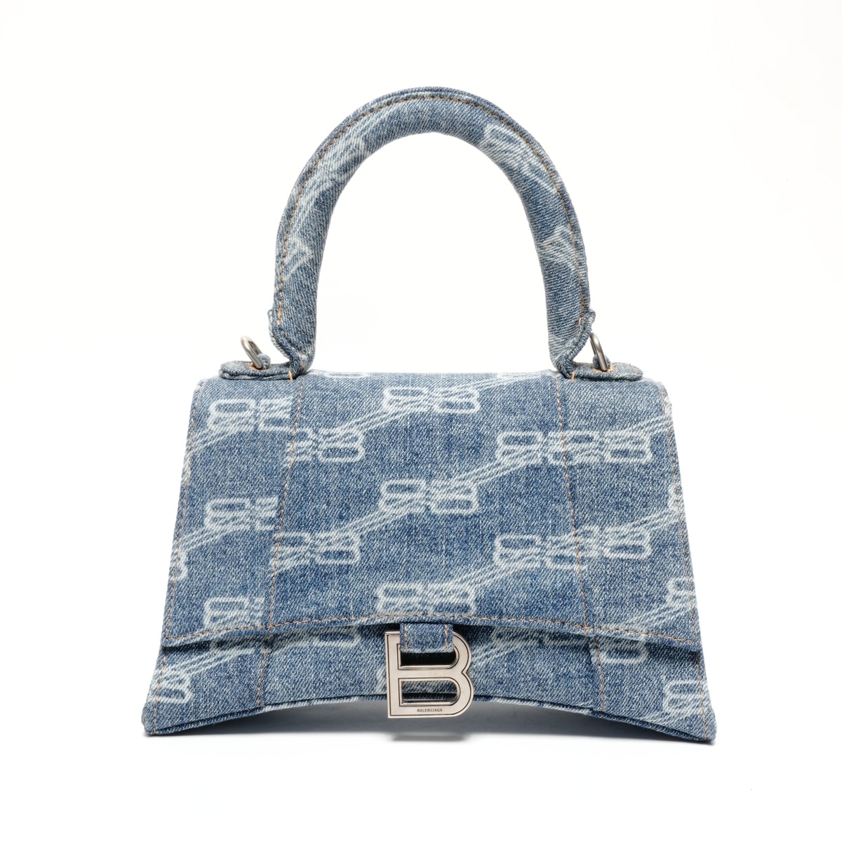 バレンシアガ BALENCIAGA デニム アワーグラス 2way ハンドバッグ【中古】