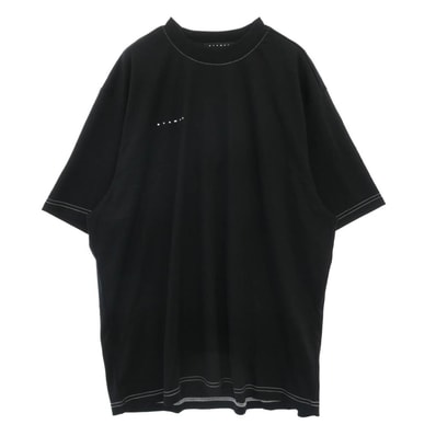 STAMPD スタンプド M4301TE EYE RELAXED TEE フロントロゴ バック アイプリント リラックスフィット ウェザーウィーブ コットン ジャージー 半袖 Tシャツ ブラック系 XL【中古】