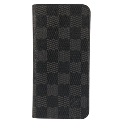 美品 LOUIS VUITTON ルイヴィトン ダミエグラフィット IPHONE6+ フォリオ ブラック 黒 PVC iPhoneケース 6Plus 6sPlusケース 603150 【中古】