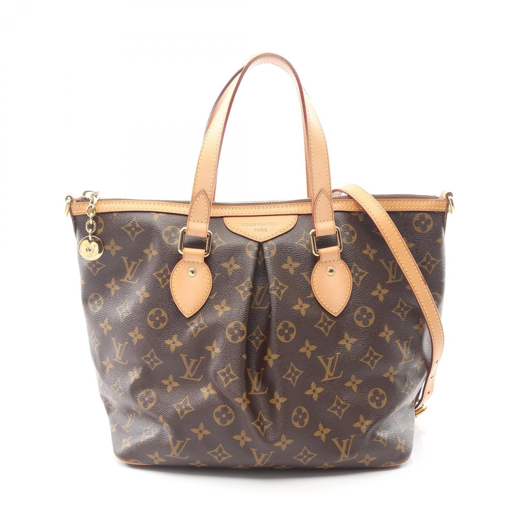 ルイ・ヴィトン LOUIS VUITTON パレルモPM ハンドバッグ バッグ PVCコーティングキャンバス レザー モノグラム レディース ブラウン系 M40145 【中古】
