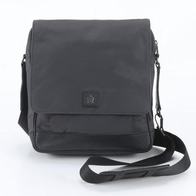 ■美品 ダンヒル ウィンザーショルダーバッグ レザー×ナイロン