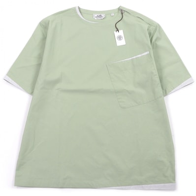 未使用品 エルメス カットソー ライトグリーン メンズ 41