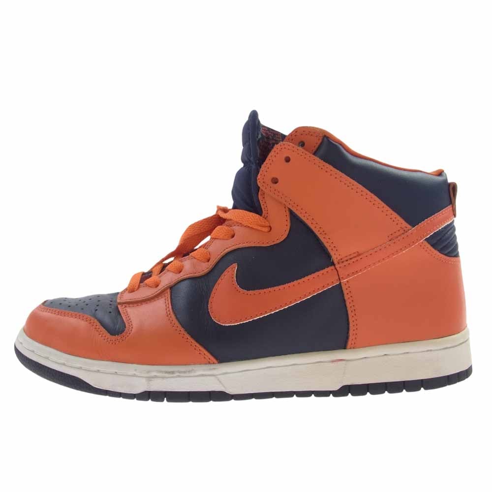 NIKE ナイキ スニーカー 630335-481 Dunk High LE College orange/Obsidian 1999ナイキ ダンク ハイ スニーカー オレンジ系 ネイビー系 28.5cm【中古】