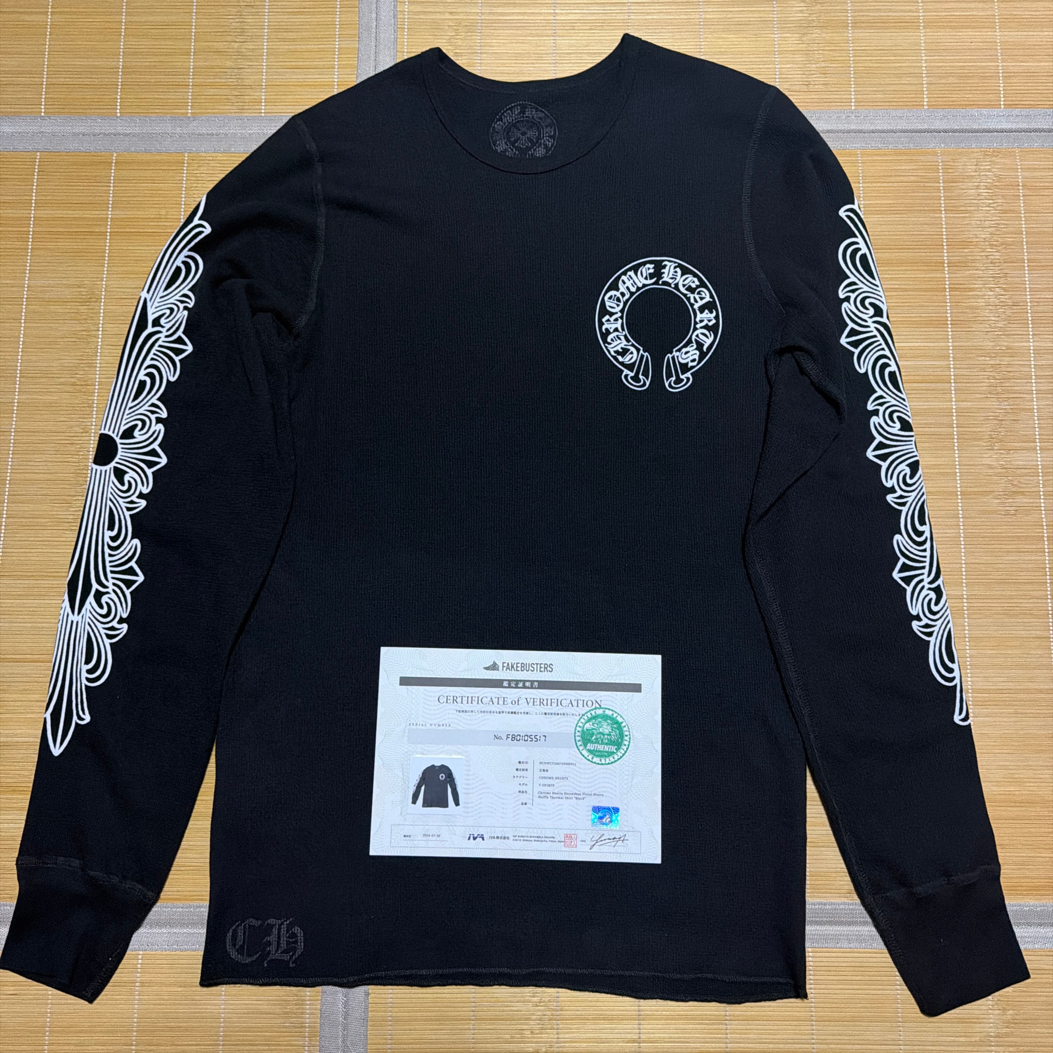 Chrome Hearts Horseshoe Thermal L/S T-Shirt "Black"