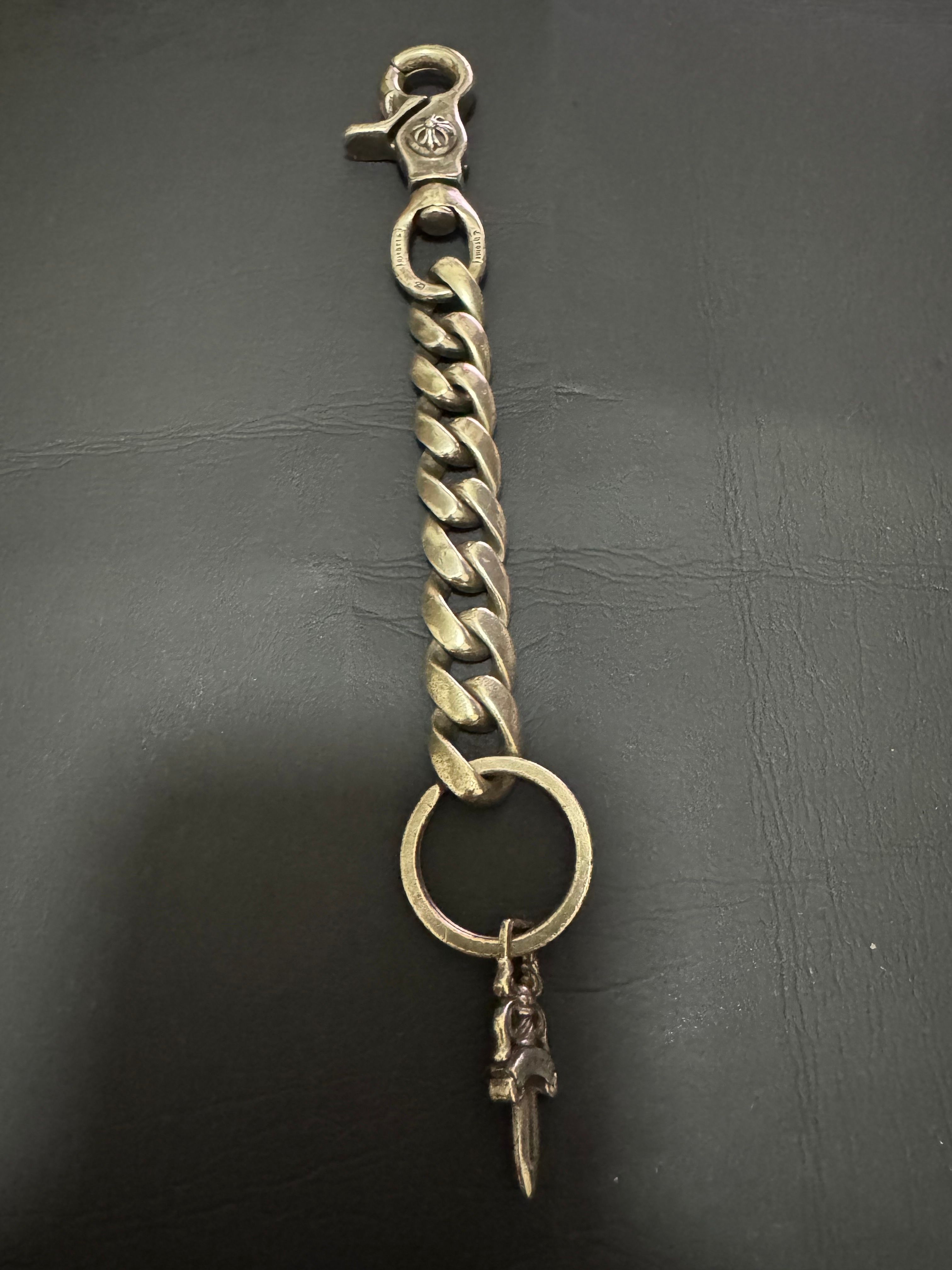 Chrome Hearts Key Ring Classic Link Long "Silver"