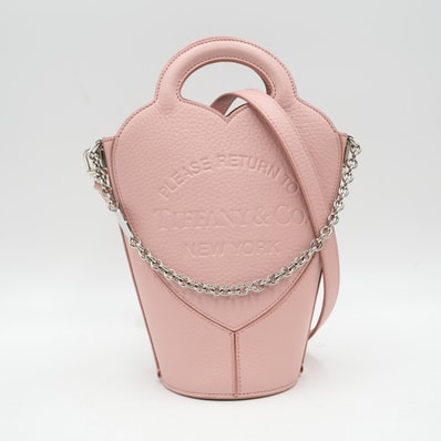 TIFFANY & Co.(ティファニー)リターン トゥ ティファニー ミニ クロスボディ バッグ ハート ピンク レザー ショルダーバッグ ハンドバッグ レディース 【中古】