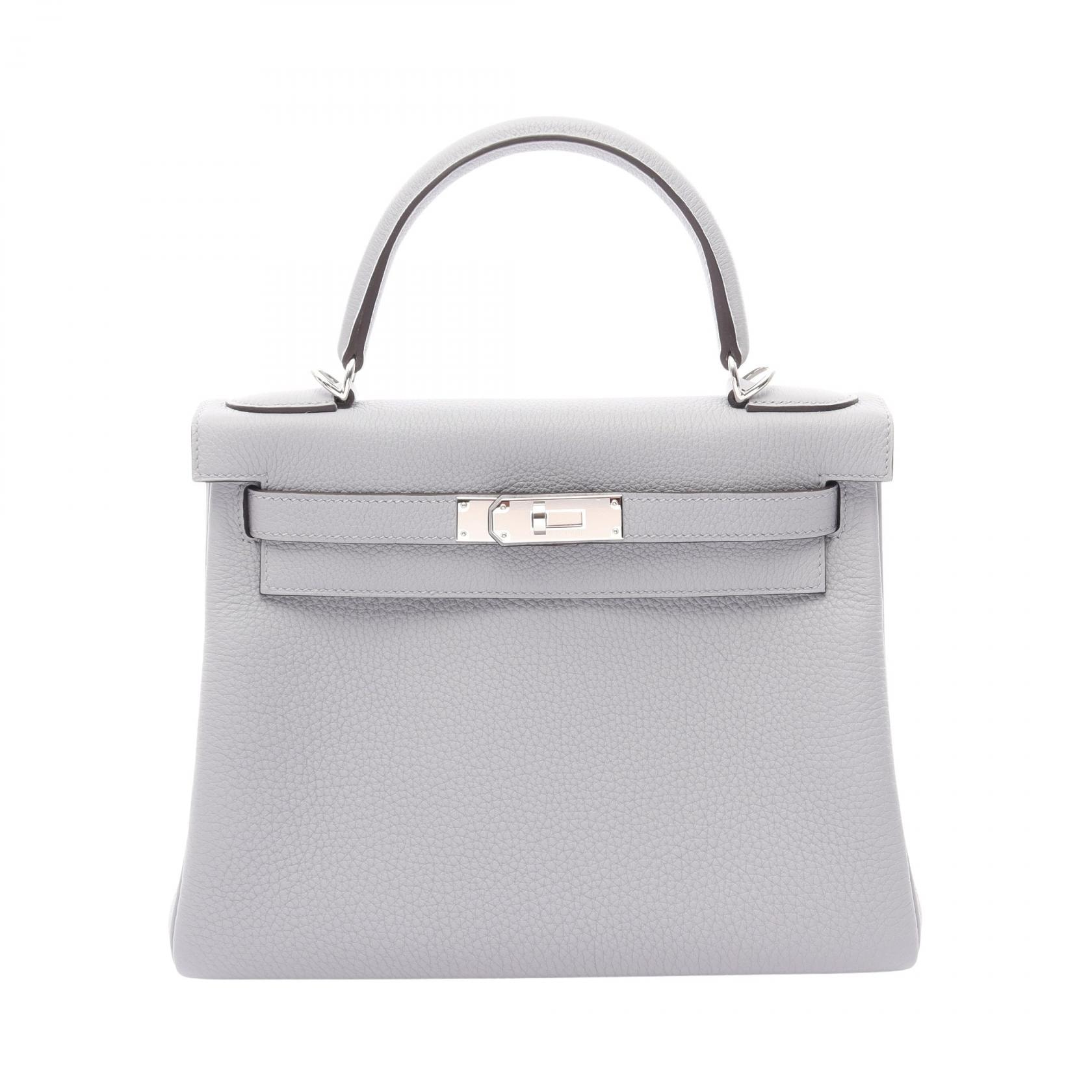 エルメス HERMES ケリー28 内縫い 2WAY ハンドバッグ バッグ レザー トゴ トゴ レディース グレー系 グリパンタン 【中古】