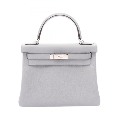 エルメス HERMES ケリー28 内縫い 2WAY ハンドバッグ バッグ レザー トゴ トゴ レディース グレー系 グリパンタン 【中古】