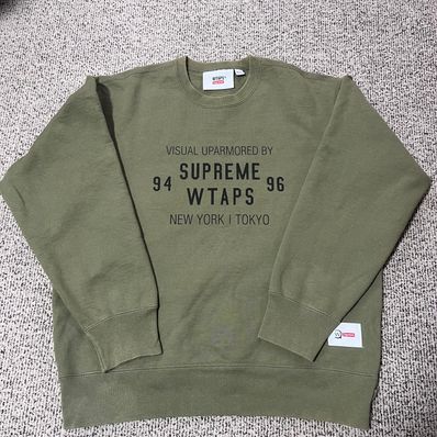 Supreme / WTAPS Crewneck "Light Olive"
