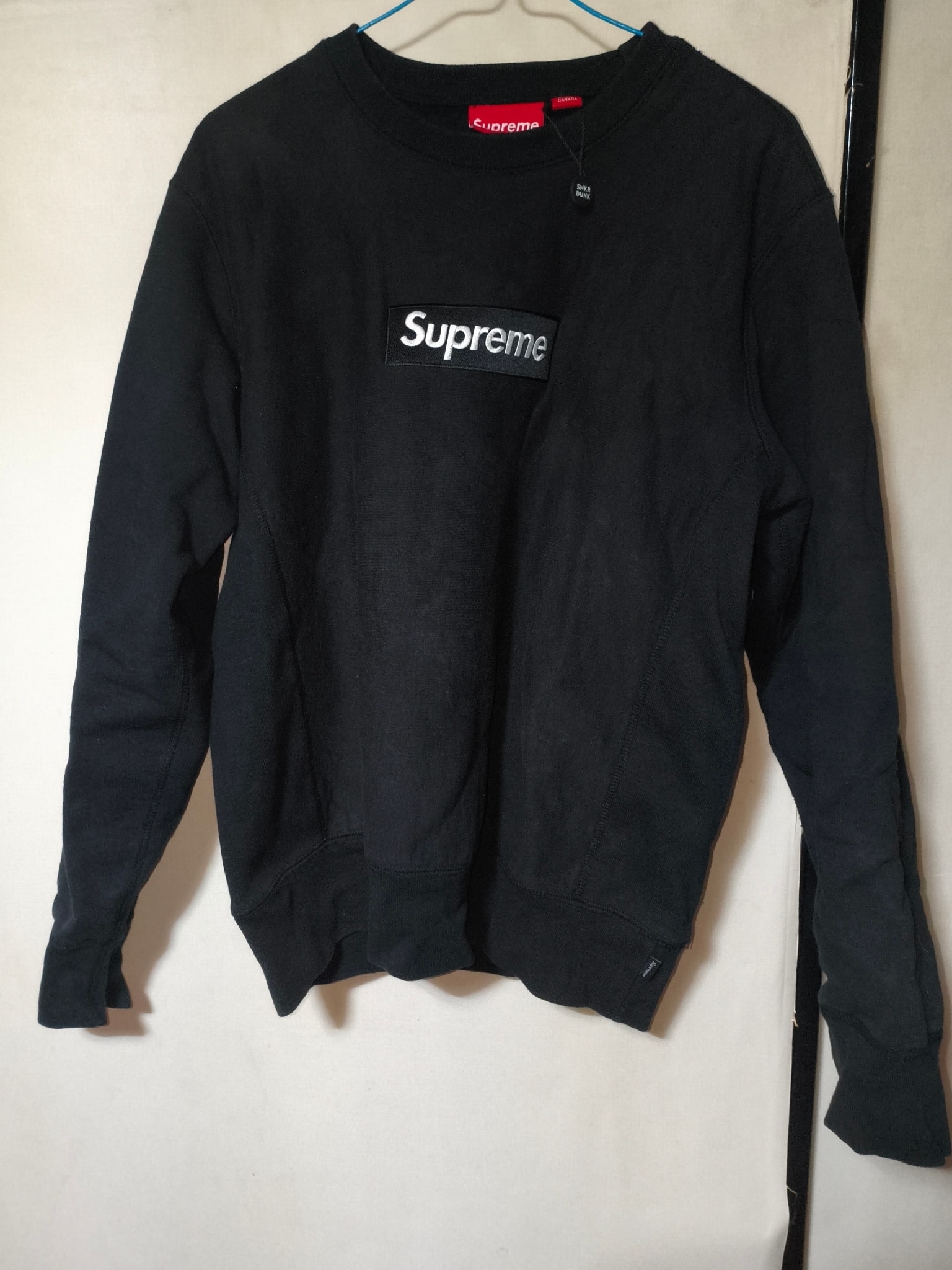 Supreme Washed Box Logo Crewneck "Black"