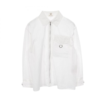 エルメス HERMES セリエボタン 長袖シャツ 衣料品 トップス コットン ホワイト レディース ホワイト系 【中古】