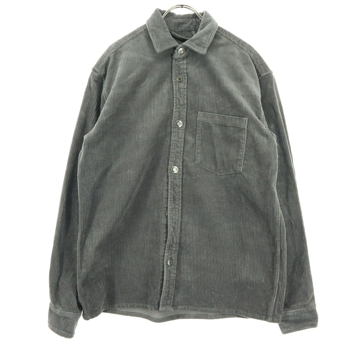 美品 ZARA ザラ 長袖 コーデュロイシャツ M グレー