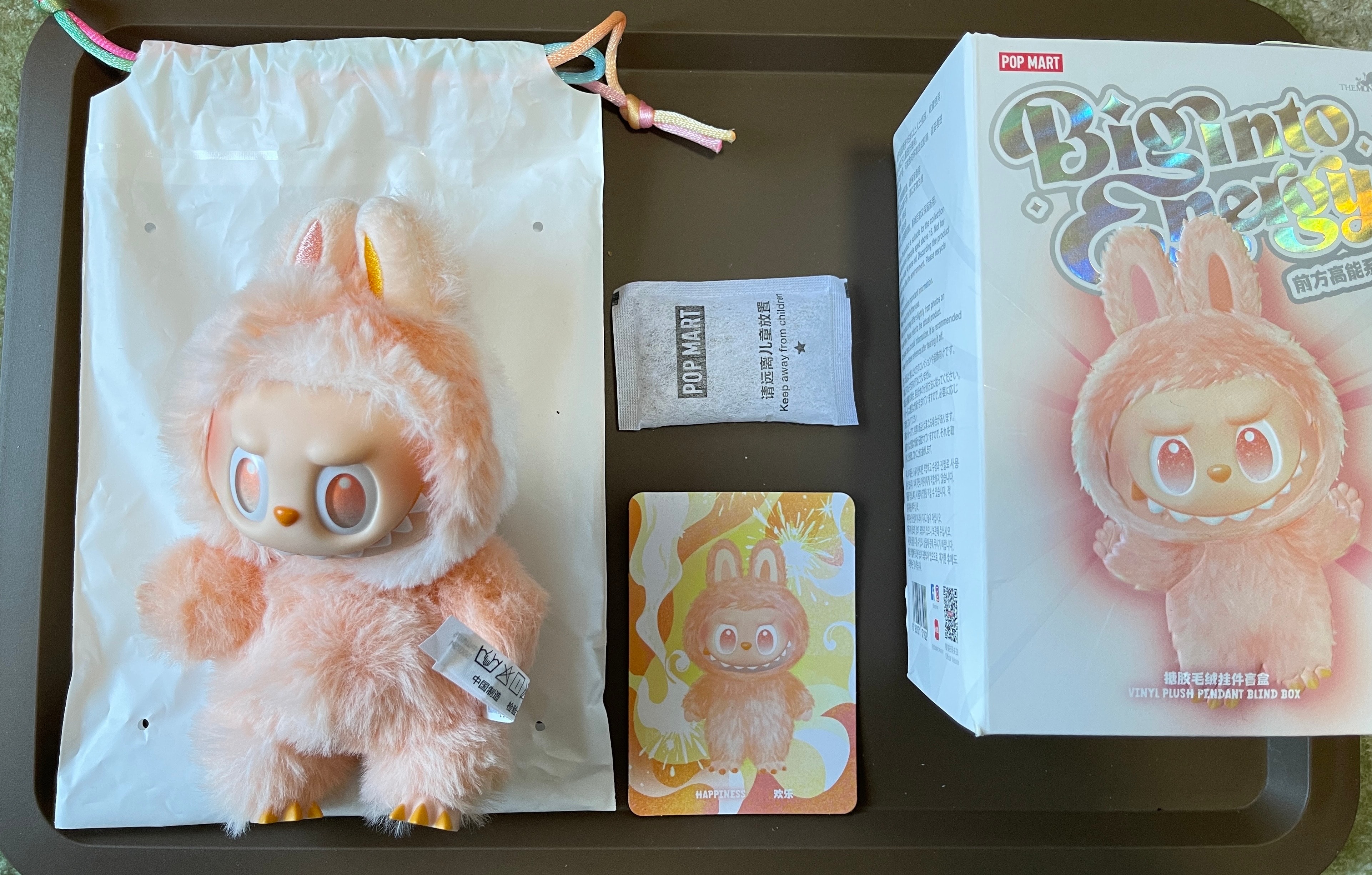 POP MART THE MONSTERS (LABUBU) Big into Energy Series Plush Pendant HAPPINESS