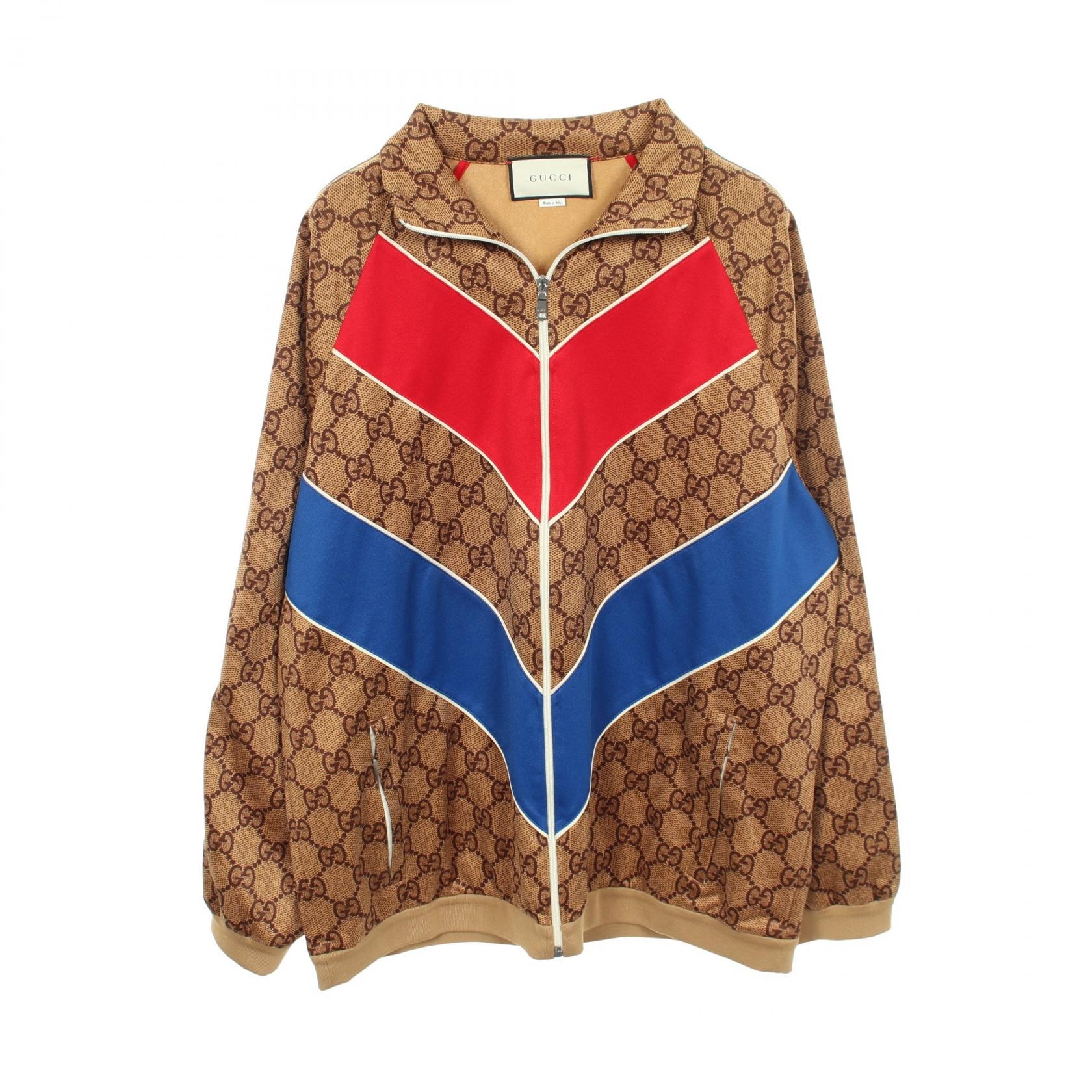 グッチ GUCCI GGプリント テクニカルジャージ 衣料品 アウター ポリエステル / コットン メンズ ベージュ系 523448 【中古】