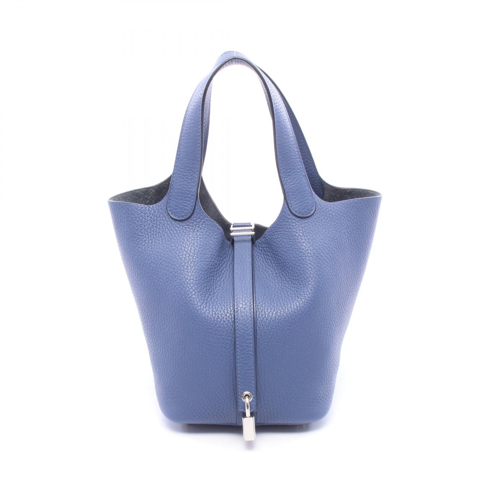 エルメス HERMES ピコタンロックPM ブルーブライトン ハンドバッグ バッグ トリヨンクレマンス トリヨンクレマンス C刻印(2018年製造) レディース ブルー系 【中古】