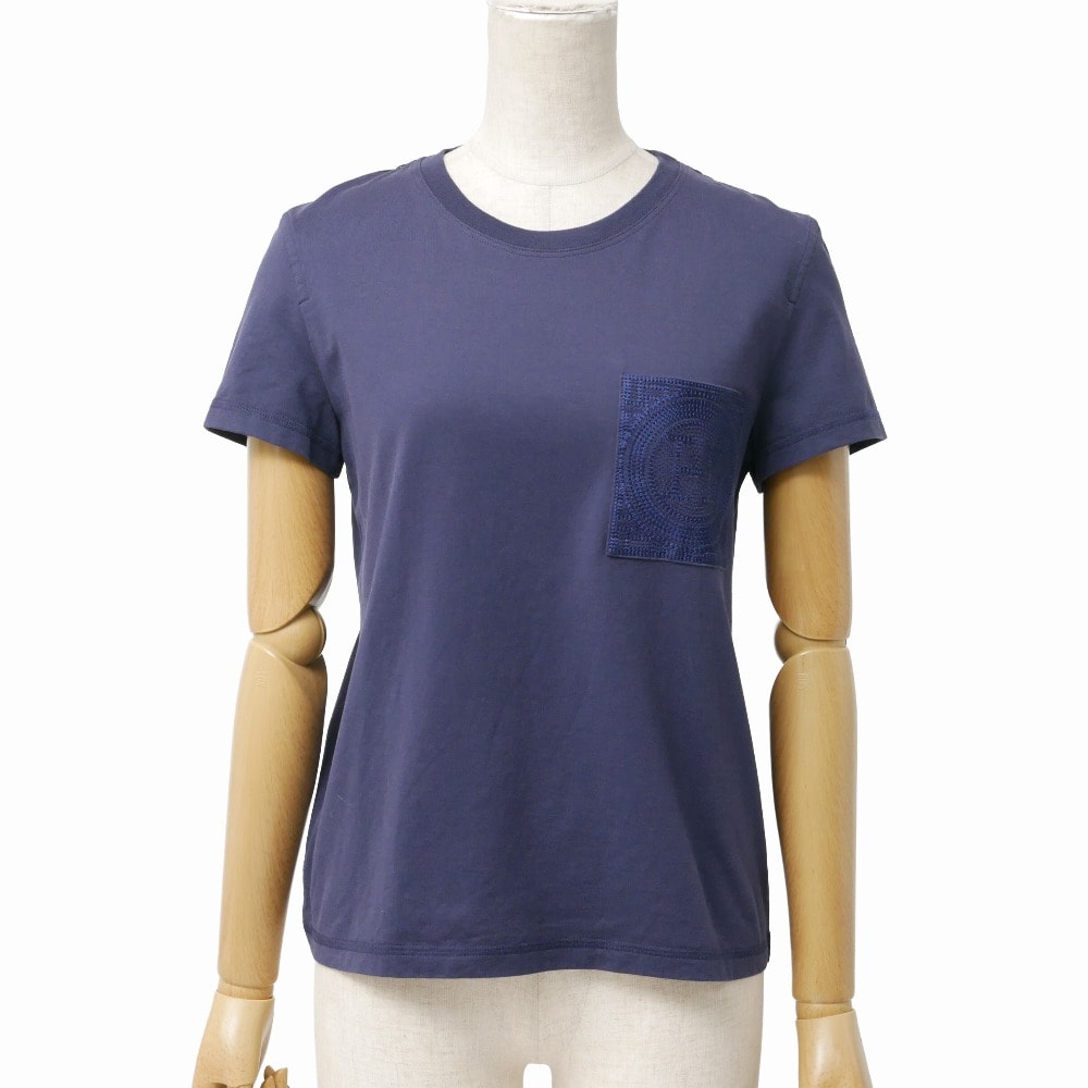 HERMES エルメス 半袖Tシャツ サイズ36 Hロゴ クルーネック ブランド古着【中古】20260403/RA8689