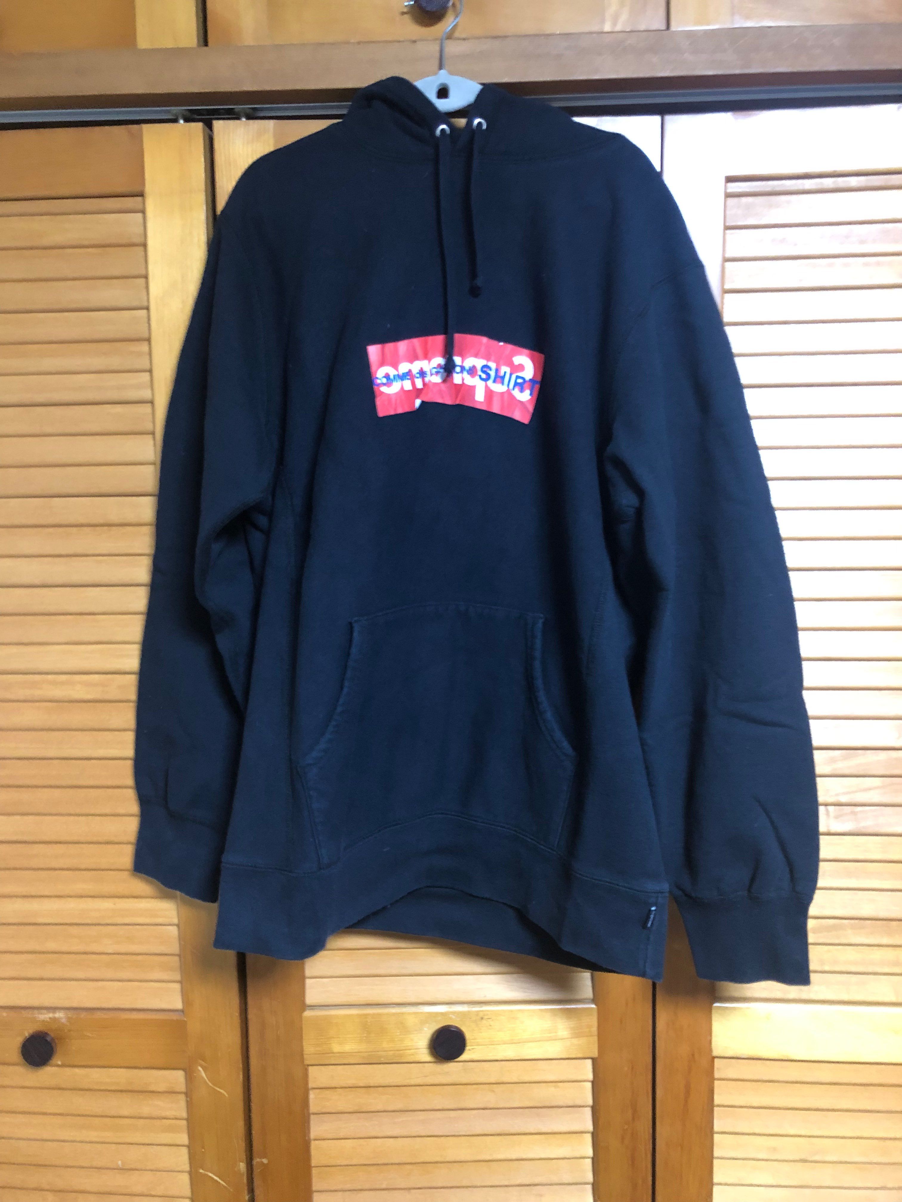 Supreme / Comme des Garçons SHIRT® Split Box Logo Hooded Sweatshirt "Black"