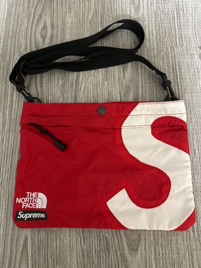 Supreme x The North Face S Logo Shoulder Bag "Red"