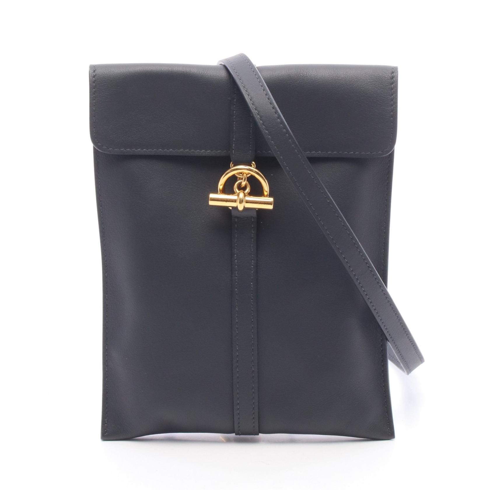 エルメス HERMES グレナン トゥーゴー ショルダーバッグ バッグ レザー ヴォースイフト ヴォースイフト キャバン W刻印(2024年製造) レディース グレー系 【中古】