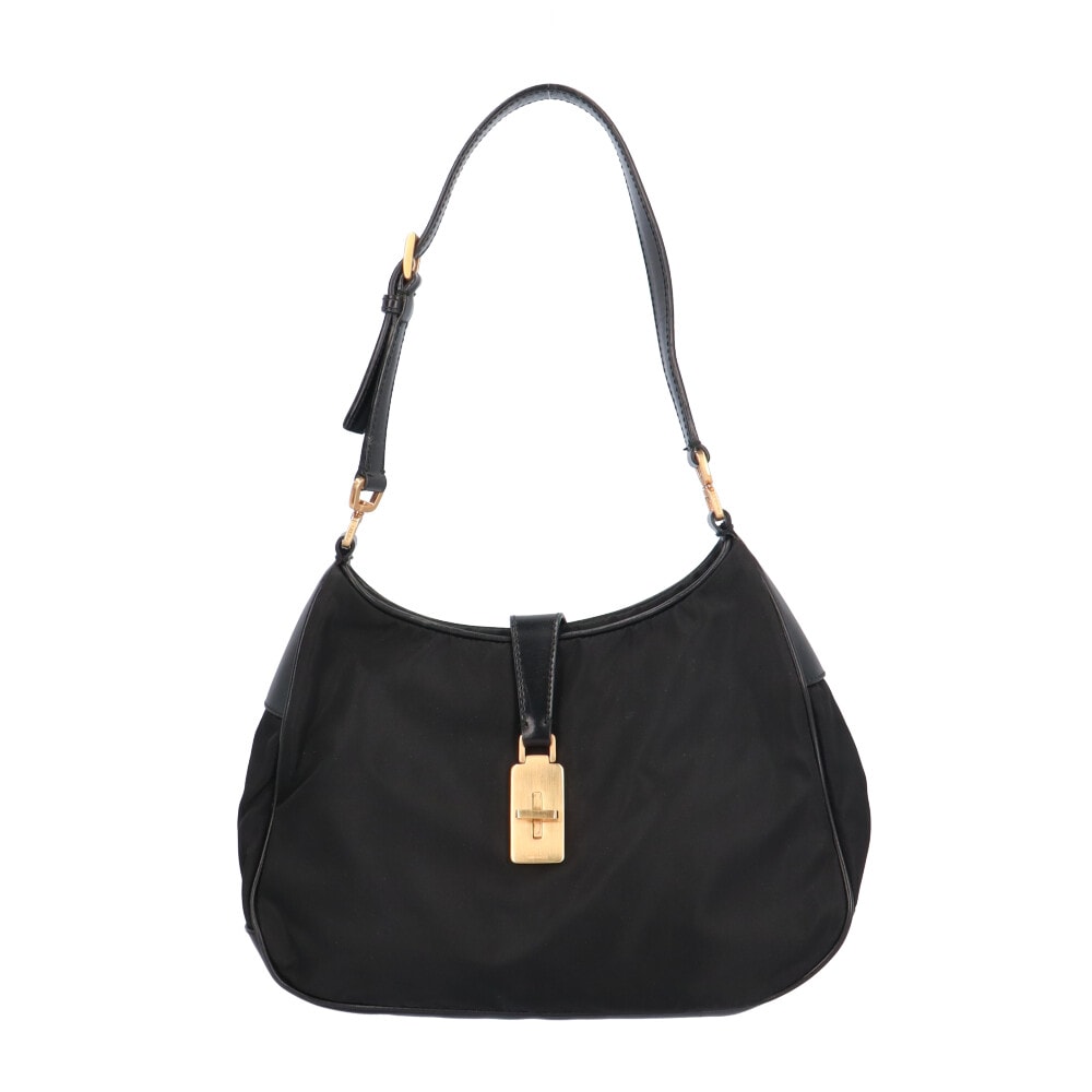 プラダ ハンドバッグ ナイロン BR0321 ブラック レディース PRADA 中古