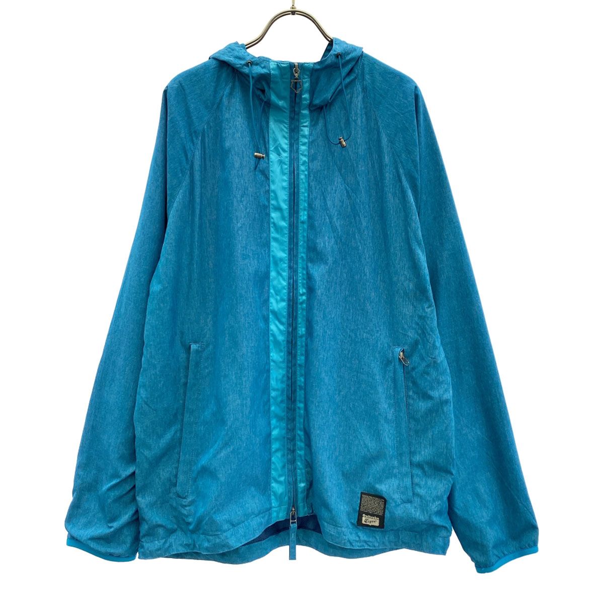 ONITSUKA TIGER オニツカタイガー 長袖 フード付き ジャケット XL ブルー 裏メッシュ