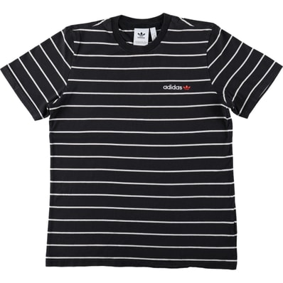 古着 アディダス adidas ボーダー柄 ロゴTシャツ メンズM相当/eaa672733